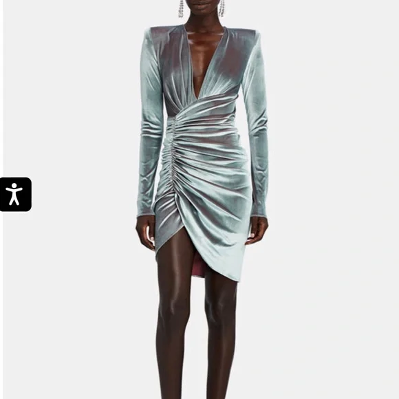 knee length dresses for ladies Alexandre Vauthier Beige Fringe Mini Dress main image 1